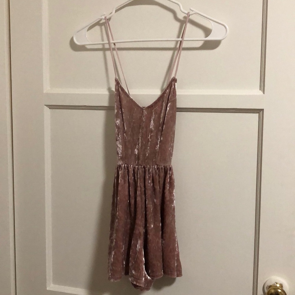 Pink Velvet Playsuit
